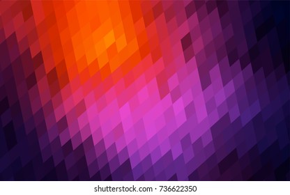 Dark Pink, Red vector polygonal illustration consisting of rectangles. Rectangular design for your business. Creative geometric background in origami style with gradient.