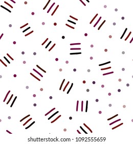 Dark Pink, Red vector seamless template with geometric lines. Seamless Illustration with set of abstact gradient lines. Pattern for design of window blinds, curtains.