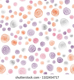 Dark Pink, Red vector seamless abstract doodle pattern. Colorful abstract illustration with flowers in doodle style. Pattern for colorful books and pages for kids.