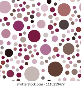 Dark Pink, Red vector seamless pattern with spheres. Beautiful colored illustration with blurred circles in nature style. Pattern can be used for beautiful websites.