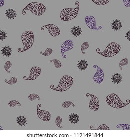 Dark Pink, Red vector seamless natural backdrop with leaves and flowers. Colorful illustration in doodle style with leaves, flowers. The best blurred design for your business.