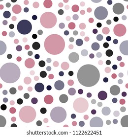 Dark Pink, Red vector seamless texture with disks. Beautiful colored illustration with blurred circles in nature style. Completely new template for your brand book.