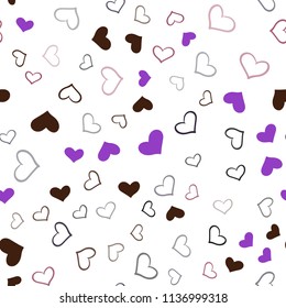 Dark Pink, Red vector seamless layout with sweet hearts. Illustration with hearts in love concept for valentine's day. Beautiful design for your business advert of anniversary.