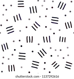 Dark Pink, Red vector seamless background with lines, ovals. Decorative abstract design of repeating lines, circles. Pattern for design of fabric, wallpapers.