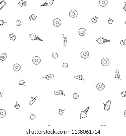 Dark Pink, Red vector seamless template with organic meal. Glitter abstract sketch with gourmet food. Template for meal cooking in kitchen.