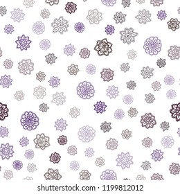 Dark Pink, Red vector seamless background with xmas snowflakes. Modern geometrical abstract illustration with crystals of ice. Design for textile, fabric, wallpapers.