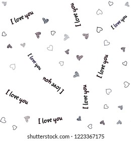 Dark Pink, Red vector seamless texture with lovely hearts. Illustration with hearts in love concept for valentine's day. Template for Valentine's greeting postcards.