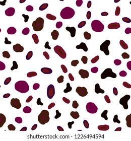 Dark Pink, Red vector seamless cover with spots. Blurred bubbles on abstract background with colorful gradient. Design for textile, fabric, wallpapers.