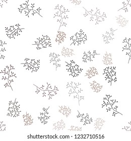 Dark Pink, Red vector seamless doodle template with branches. Shining colored illustration with leaves and branches. Template for business cards, websites.