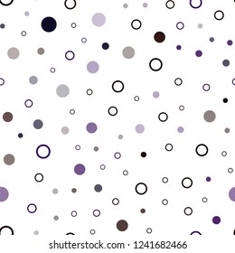Dark Pink, Red vector seamless pattern with spheres. Abstract illustration with colored bubbles in nature style. Template for business cards, websites.