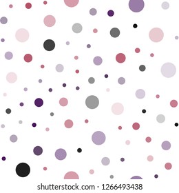 Dark Pink, Red vector seamless pattern with spheres. Blurred bubbles on abstract background with colorful gradient. Pattern for design of window blinds, curtains.