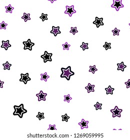 Dark Pink, Red vector seamless background with colored stars. Modern geometrical abstract illustration with stars. Pattern for design of fabric, wallpapers.