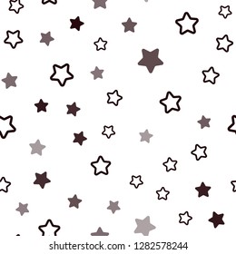 Dark Pink, Red vector seamless layout with bright stars. Glitter abstract illustration with colored stars. Design for wallpaper, fabric makers.