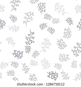 Dark Pink, Red vector seamless doodle template with branches. Illustration with doodles on abstract template. Design for textile, fabric, wallpapers.