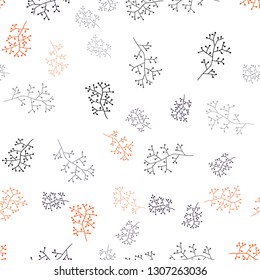Dark Pink, Red vector seamless doodle pattern with branches. Colorful abstract illustration with leaves in doodle style. Texture for window blinds, curtains. Dark Pink, Red vector seamless doodle pattern with branches. Colorful abstract illustration with leaves in doodle style. Texture for window blinds, curtains.