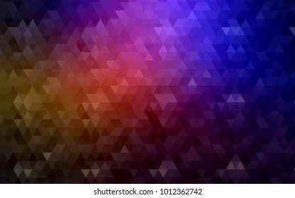 Dark Pink, Red vector shining triangular template. Creative geometric illustration in Origami style with gradient. A completely new template for your business design.