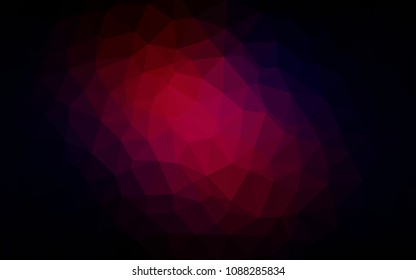 Dark Pink, Red vector shining triangular layout. Shining colorful illustration with triangles. Template for cell phone's backgrounds.