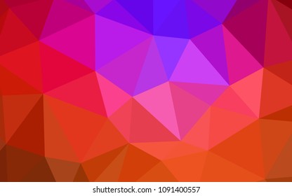 Dark Pink, Red vector shining triangular cover. Elegant bright polygonal illustration with gradient. Brand new design for your business.