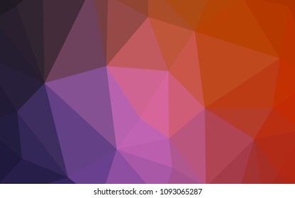 Dark Pink, Red vector shining triangular cover. A completely new color illustration in a polygonal style. Completely new template for your banner.