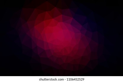 Dark Pink, Red vector shining triangular cover. Geometric illustration in Origami style with gradient.  Completely new template for your banner.