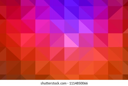 Dark Pink, Red vector shining triangular layout. Colorful illustration in polygonal style with gradient. A completely new design for your leaflet.
