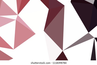 Dark Pink, Red vector shining triangular layout. Modern abstract illustration with triangles. Pattern for a brand book's backdrop.