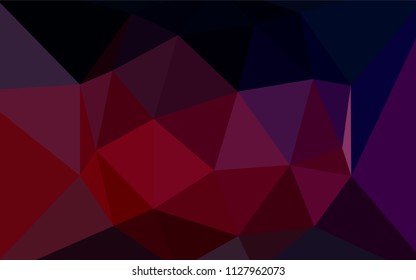 Dark Pink, Red vector shining triangular backdrop. A sample with polygonal shapes. A completely new design for your leaflet.