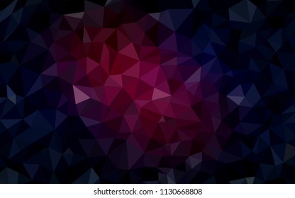 Dark Pink, Red vector shining triangular cover. Shining colorful illustration with triangles. Brand new design for your business.