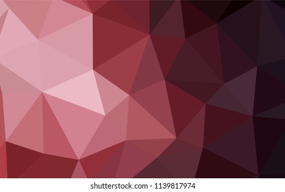 Dark Pink, Red vector shining triangular cover. Shining polygonal illustration, which consist of triangles. A completely new design for your leaflet.