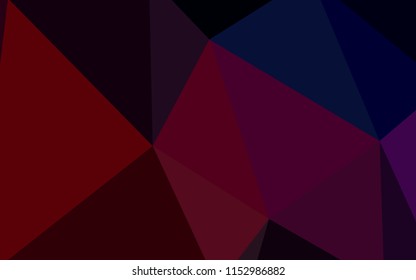 Dark Pink, Red vector shining triangular cover. A sample with polygonal shapes. A completely new design for your leaflet.