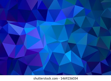 Dark Pink, Red vector shining triangular background. Creative illustration in halftone style with triangles. Best triangular design for your business.