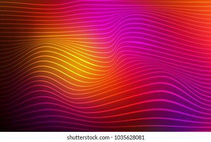 Dark Pink, Red vector template with shining lines. An elegant bright illustration with gradient. The best blurred design for your business.