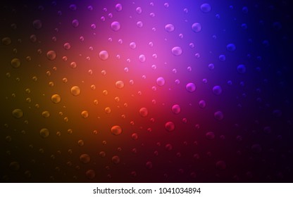 Dark Pink, Red vector template with circles. Glitter abstract illustration with blurred drops of rain. The pattern can be used for beautiful websites.
