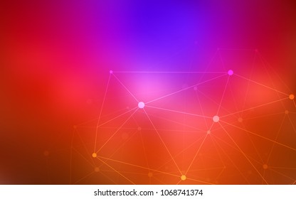 Dark Pink, Red vector template with circles, triangles. Illustration with set of colorful abstract circles and lines. Completely new template for your brand book.