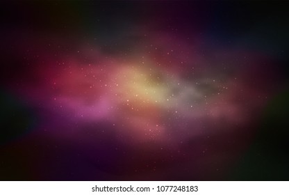 Dark Pink, Red vector template with space stars. Shining colored illustration with bright astronomical stars. Pattern for astrology websites.