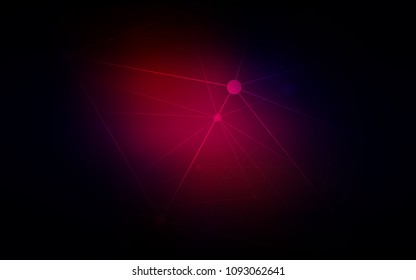 Dark Pink, Red vector template with circles, triangles. Modern abstract colorful illustration with spheres and lines. Beautiful design for your business advert.