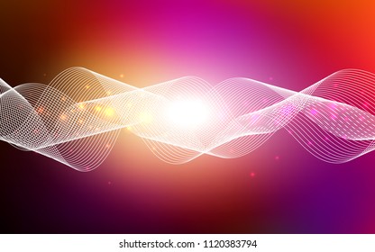 Dark Pink, Red vector template with carnival confetti. Decorative shining illustration with ribbons on abstract template. New design for ad, poster, banner of your Party.