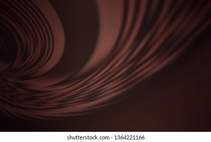 Dark Pink, Red vector template with curved lines. Colorful geometric sample with gradient lines.  Template for cell phone screens.