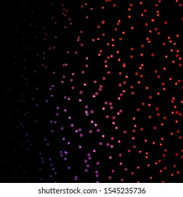 Dark Pink, Red vector template with neon stars. Blur decorative design in simple style with stars. Design for your business promotion.