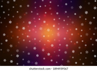 Dark Pink, Red vector template in carnival style. Abstract gradient illustration with colorful Christmas things. Smart design for promotion of university.