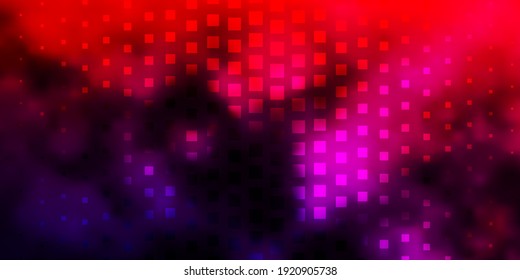 Plantilla de vector rojo, rosa oscuro con rectángulos. Ilustración de gradiente abstracto con rectángulos coloridos. Patrón para sitios web, páginas de inicio.