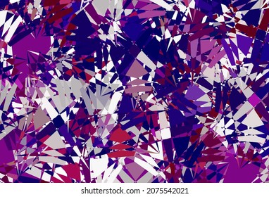 Dark Pink, Red vector template with triangle shapes. Triangle shapes with colorful gradient in abstract style. Start design for insperarion.