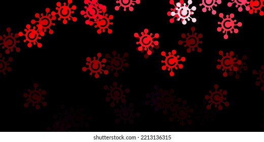 Dunkelrosa, rote Vektorvorlage mit Grippezeichen. Intelligente Illustration mit Kopfzeichen im dekorativen Stil. Einfaches Design gegen Epidemieinformationen.