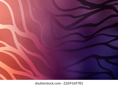 Dark Pink, Red vector template with curved lines. Colorful gradient illustration in simple style with lines. Business design for posters, banners.