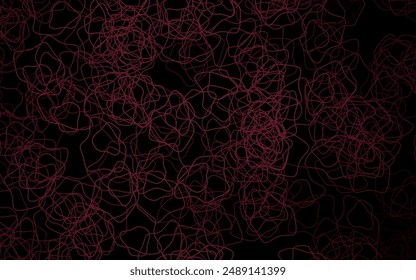 Dark Pink, Red vector template with chaotic shapes. Decorative design in abstract style with random forms. Modern design for your business card.