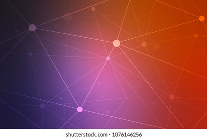 Dark Pink, Red vector texture with disks, lines. Colorful illustration with circles and lines in futuristic style. Pattern can be used as texture of wallpapers.