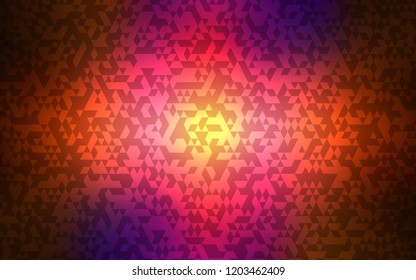 Dark Pink, Red vector texture in triangular style. Beautiful illustration with triangles in nature style. The template can be used as a background.