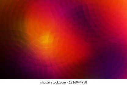 Dark Pink, Red vector texture with disks. Modern abstract illustration with colorful water drops. Pattern can be used for futuristic ad, booklets.