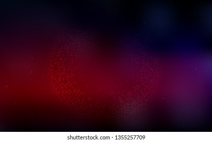 Dark Pink, Red vector texture with milky way stars. Glitter abstract illustration with colorful cosmic stars. Pattern for astrology websites.