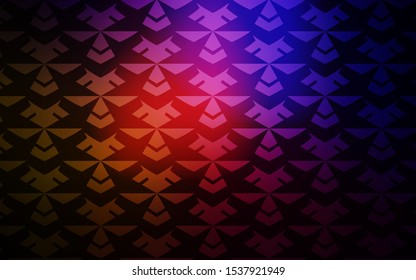 Dark Pink, Red vector texture with wry lines. A sample with colorful lines, shapes. Pattern for your business design.